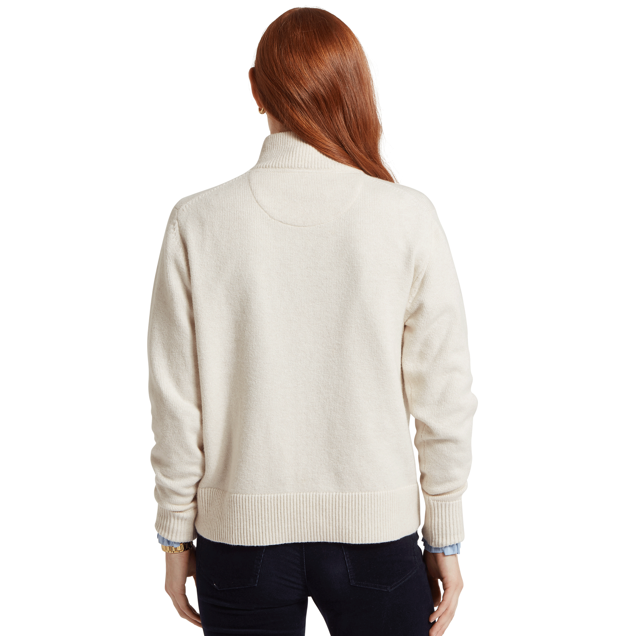 Schoffel Thoralby Quarter Zip Jumper in Soft White